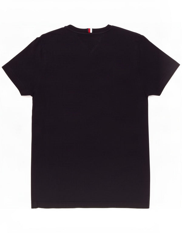 Tommy Hilfiger Camiseta masculina gráfica Top médio algodão azul marinho
