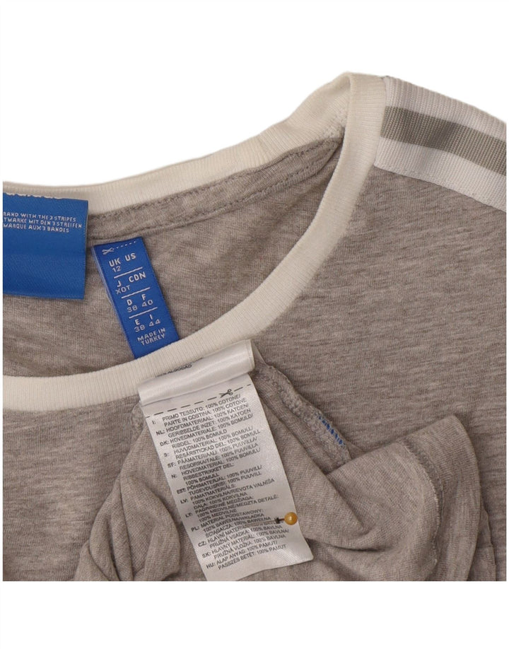 Camiseta Feminina Adidas Top UK 12 Algodão Cinza Médio