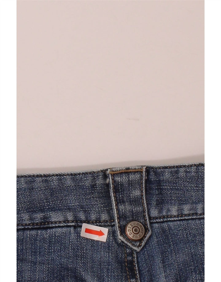 Calça capri feminina EDDIE BAUER EUA 6 médio W30 L19 algodão azul