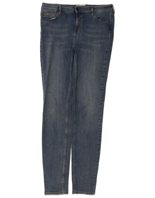 Calça jeans feminina Fat Face Harlow Super Skinny Reino Unido 14 grande W34 L32 azul algodão