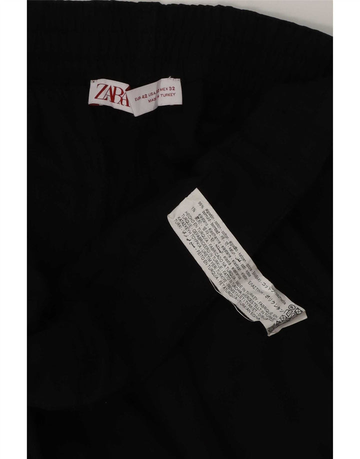 Zara Mens Cargo Shorts EU 42 Grande W32 Algodão Preto