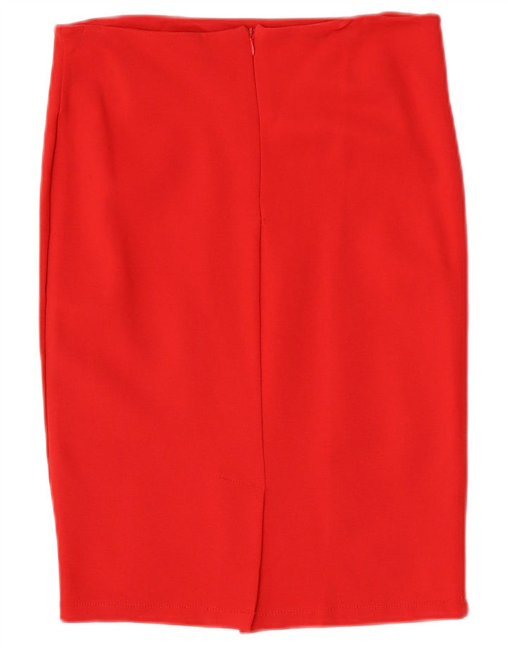 Saia lápis feminina Zara grande W30 viscose vermelha