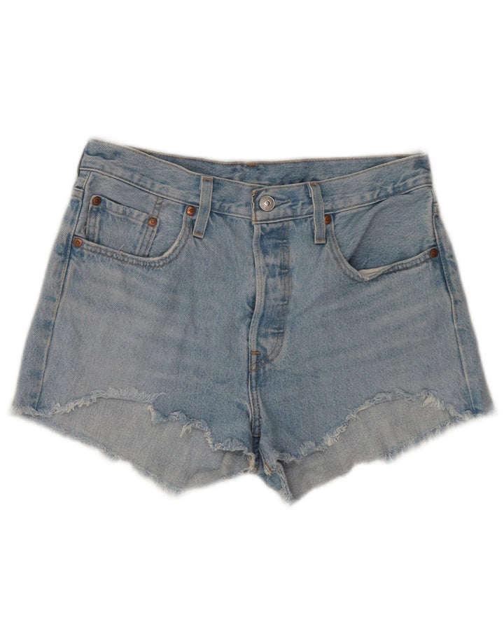 Shorts jeans feminino 501 da Levi's W28 algodão azul médio