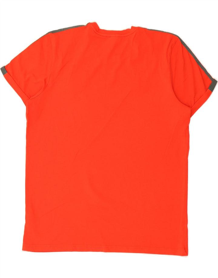 ADIDAS Mens T-Shirt Top XL Orange Cotton Vintage Adidas and Second-Hand Adidas from Messina Hembry 