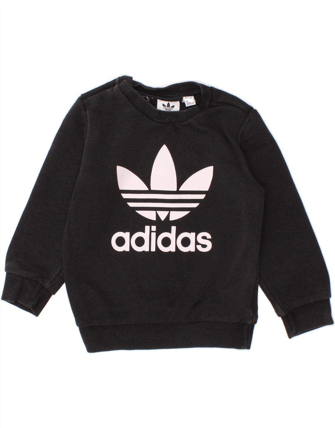 ADIDAS Baby Boys Graphic Sweatshirt Jumper 12-18 Months Black Cotton Vintage Adidas and Second-Hand Adidas from Messina Hembry 