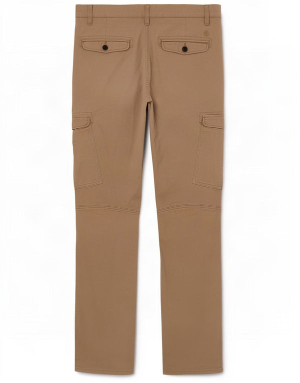 Calça cargo masculina reta Timberland W32 L32 algodão bege