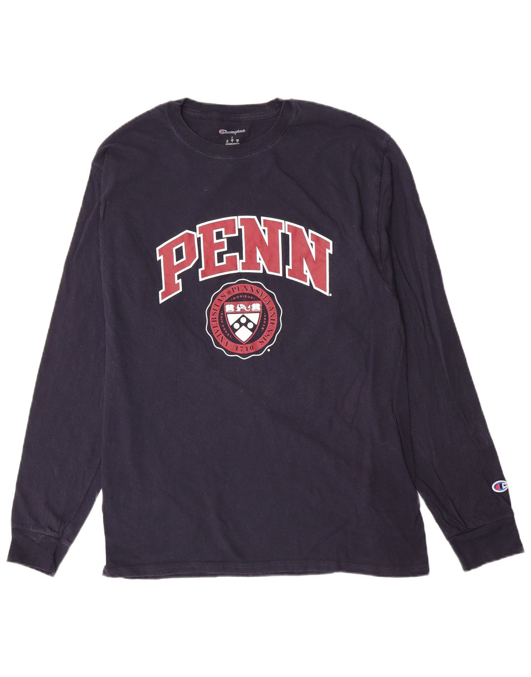 Champion masculino Penn Graphic Top manga comprida grande azul marinho