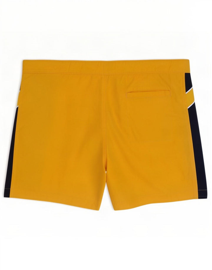 Shorts de natação masculino Champion Graphic amarelo médio em poliéster