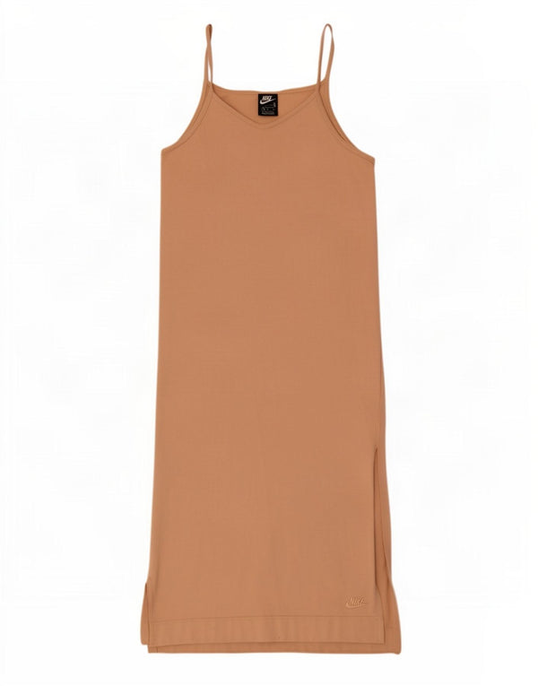 Vestido slip feminino Nike UK 12 algodão bege médio