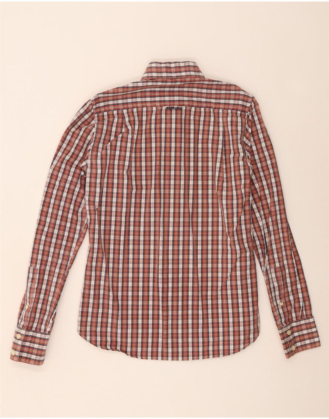 Camisa masculina Superdry média xadrez multicolorida algodão