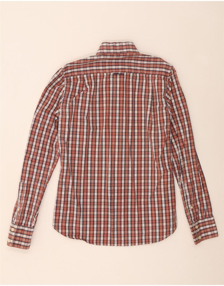 Camisa masculina Superdry média xadrez multicolorida algodão