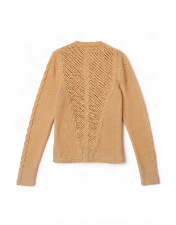 Suéter Cardigan Feminino Vintage UK 4 XS Off White