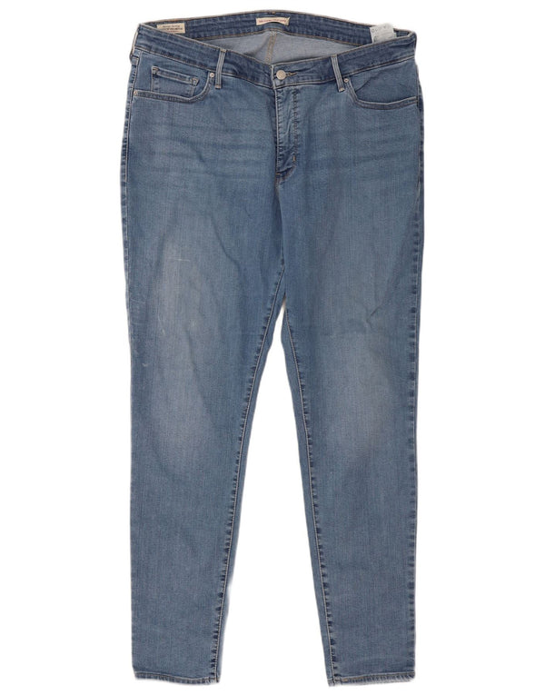Calça jeans feminina Levi's 310 Shaping Super Skinny US 22 3XL W38 L32 azul algodão