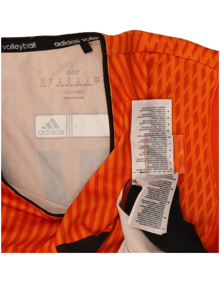 Adidas Womens Climacool Graphic Top Manga Longa Reino Unido 10 Pequeno Laranja