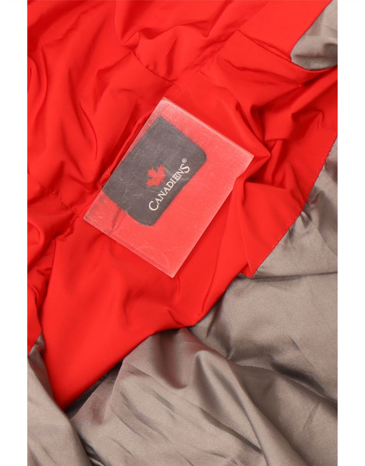 Jaqueta acolchoada com capuz para meninas Canadiens 7-8 anos vermelho