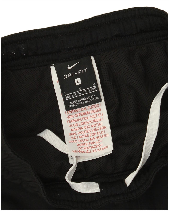 Calça corta-vento Nike Boys Dri Fit 12-13 anos grande poliéster preto