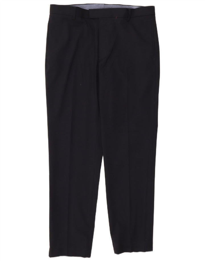 Calça masculina sob medida Marks & Spencer W36 L31 azul marinho