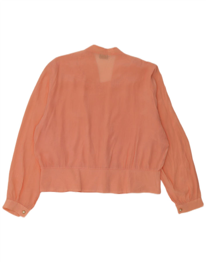 Cardigan feminino vintage top IT 50 XL acetato rosa
