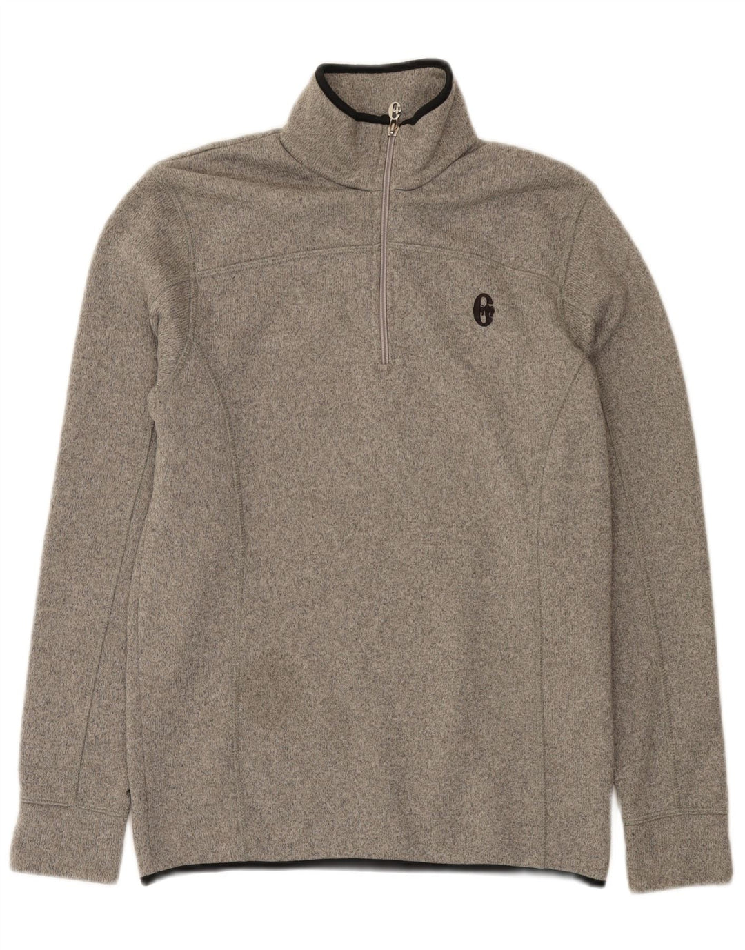 Suéter masculino Conte of Florence com zíper e gola cinza médio manchado