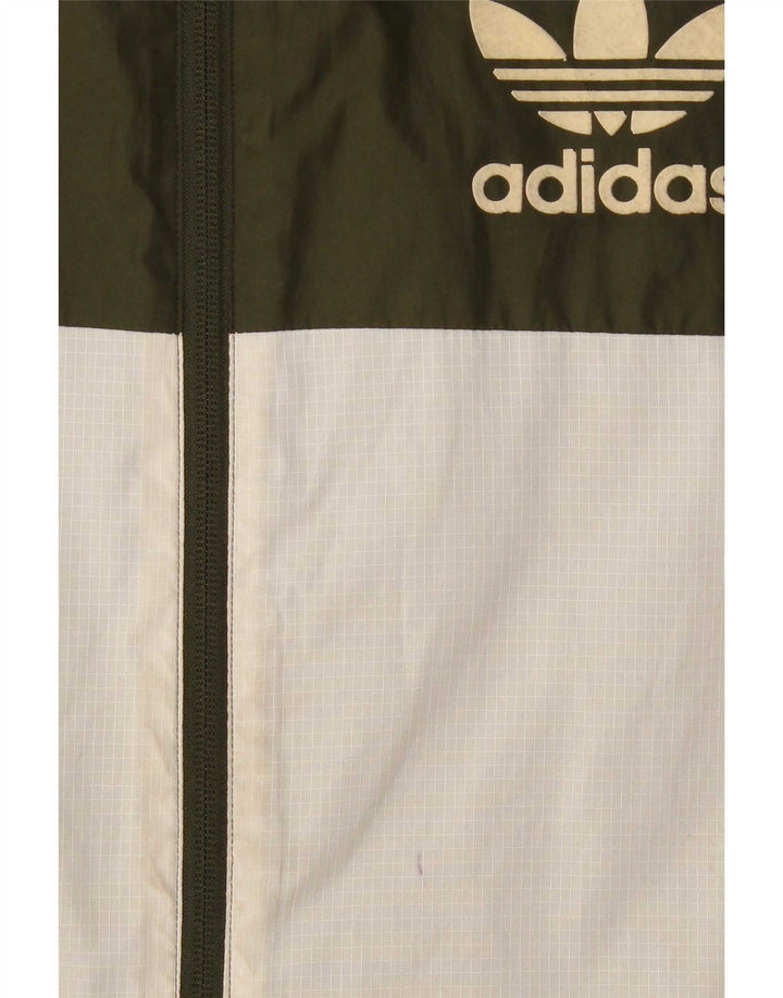 Adidas Mens Hooded Tracksuit Top Jacket Pequeno Colorblock multicolorido