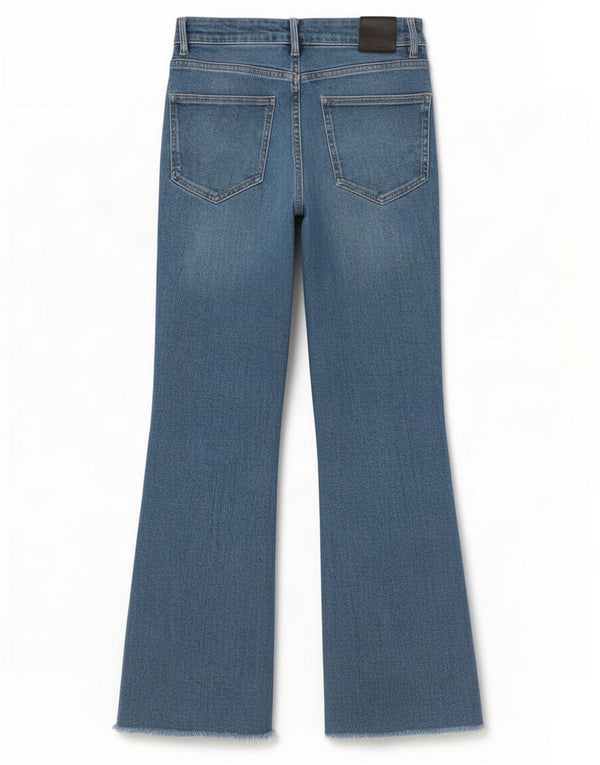Jeans feminino Massimo Dutti largo EU 38 pequeno W28 L29 algodão azul
