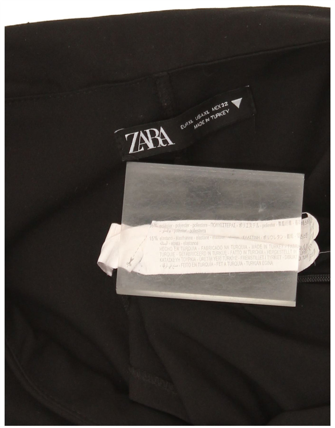 Zara Womens Skort UK 18 XL Preto Poliéster