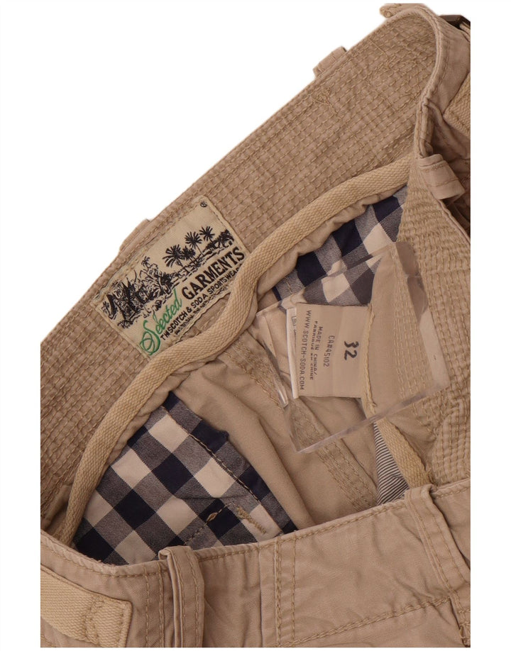 Shorts cargo masculino Scotch & Soda W32 algodão bege médio