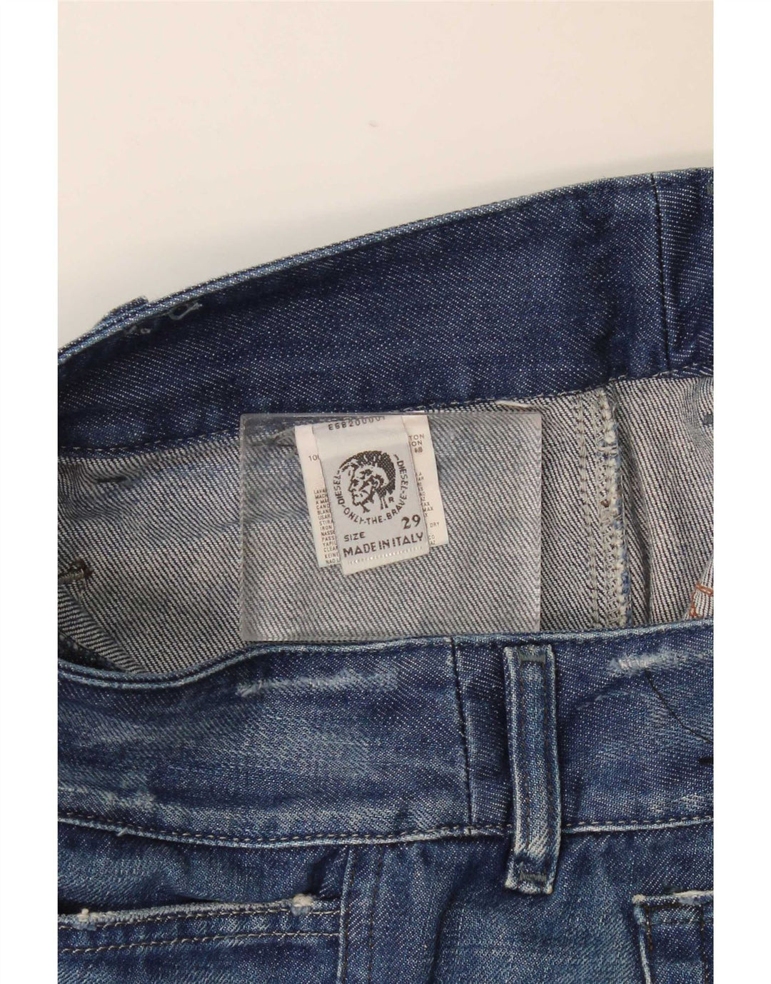 Jeans feminino Diesel Bootcut desgastado W29 L33 azul algodão