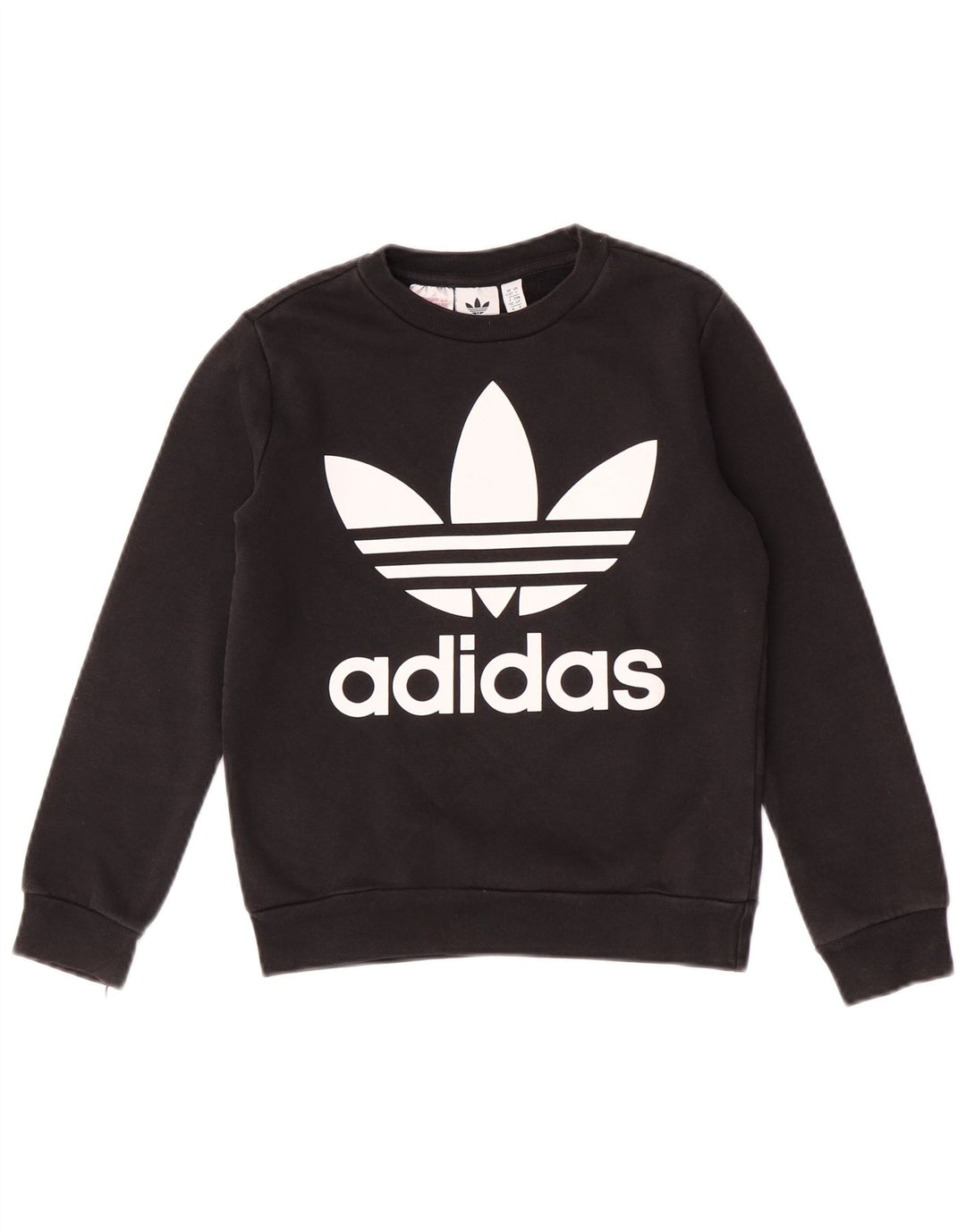 Suéter gráfico Adidas Boys 9-10 anos algodão preto