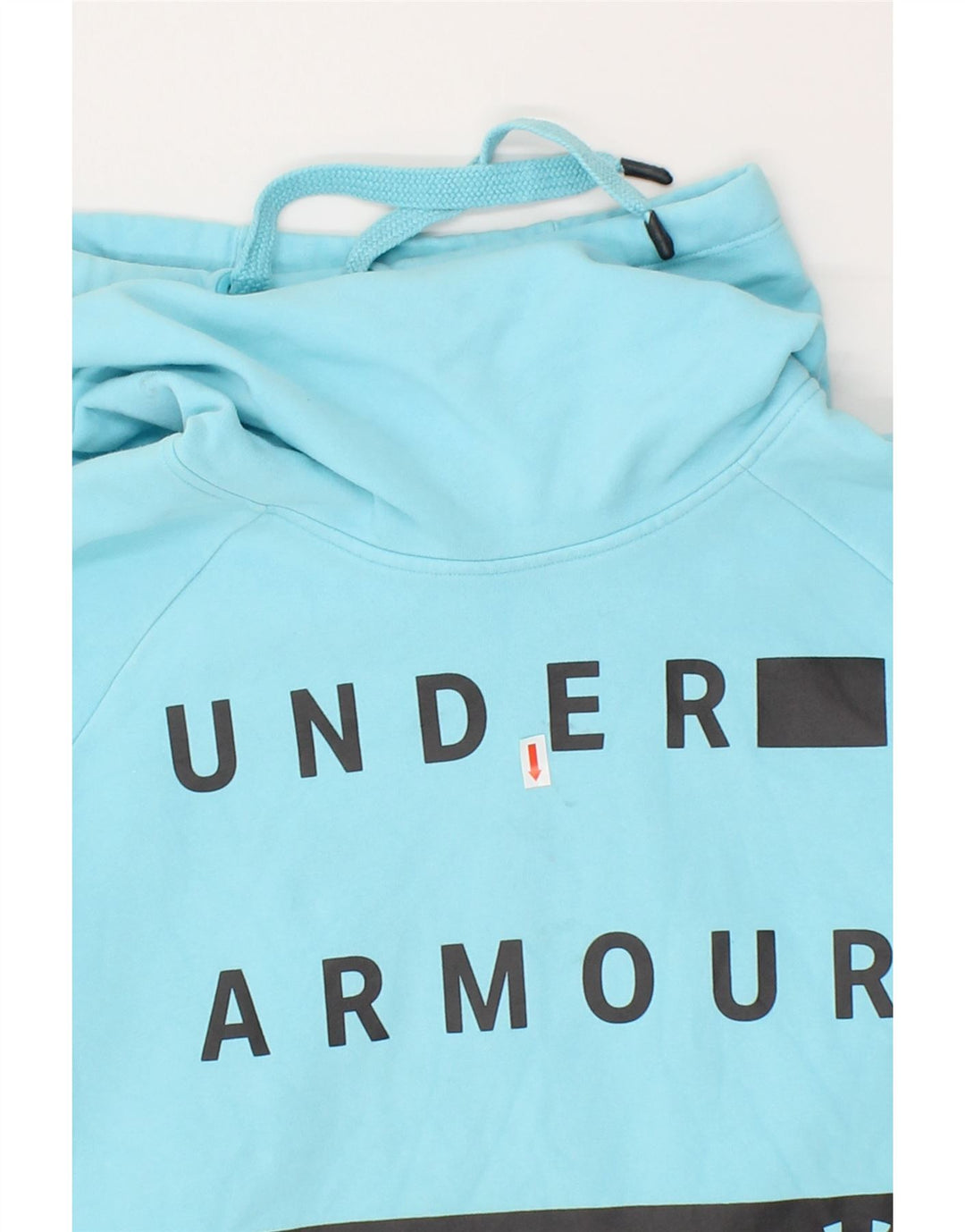 UNDER ARMOUR Womens Graphic Hoodie Jumper UK 6 XS Blue Cotton Vintage Under Armour and Second-Hand Under Armour from Messina Hembry 