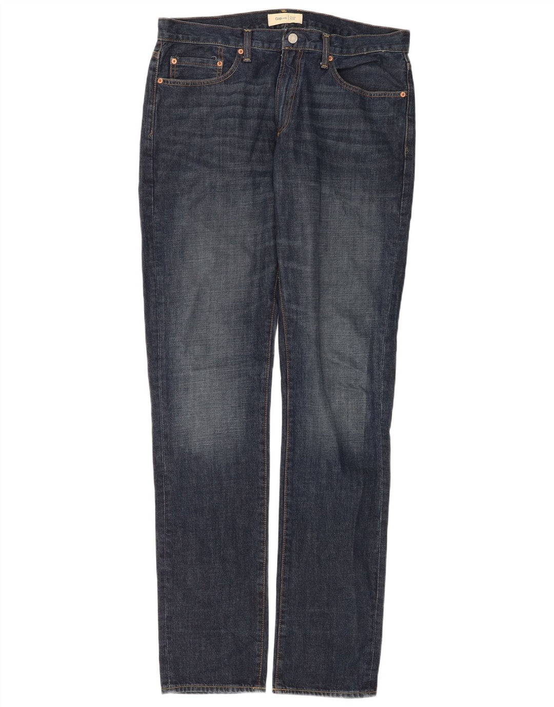 Gap Mens Slim Jeans W34 L30 Azul Algodão