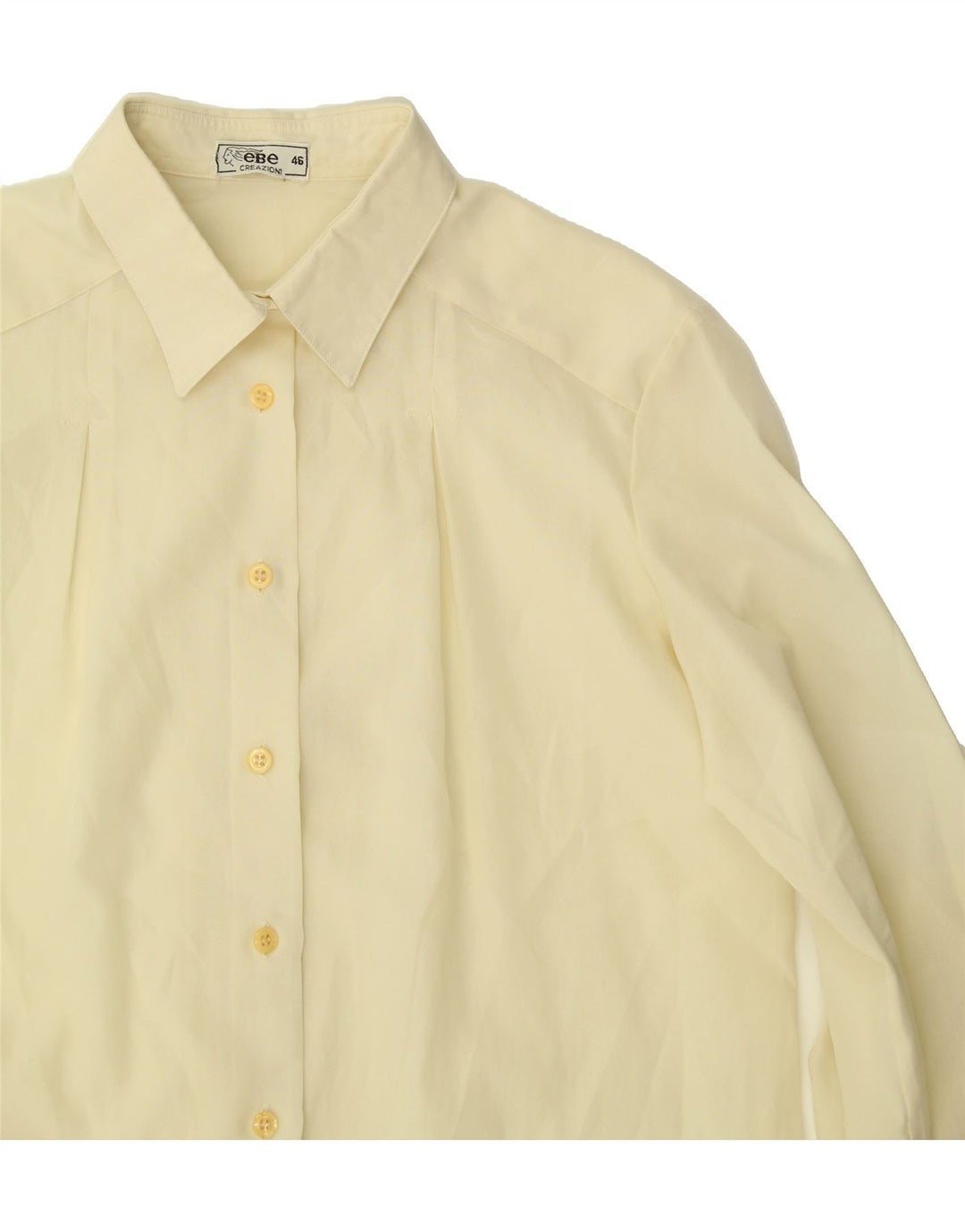 VINTAGE Womens Shirt IT 46 Large Yellow Vintage Vintage and Second-Hand Vintage from Messina Hembry 