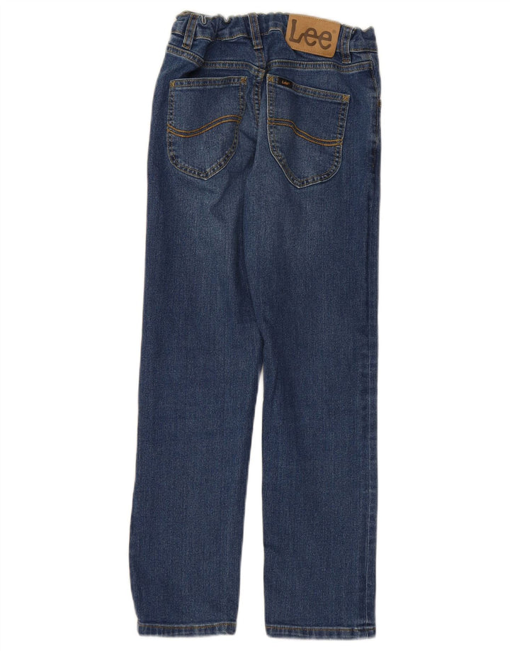 LEE Boys Straight Jeans 10-11 Anos W22 L24 Azul Algodão