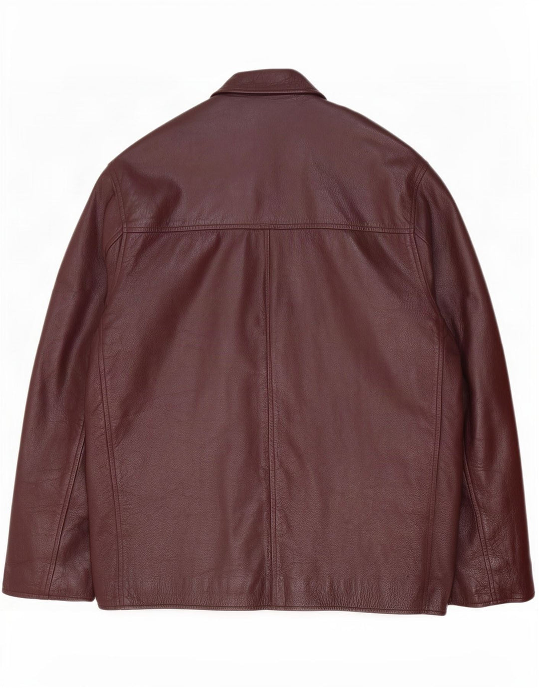 Jaqueta de couro masculina Route 66 UK 40 grande Borgonha
