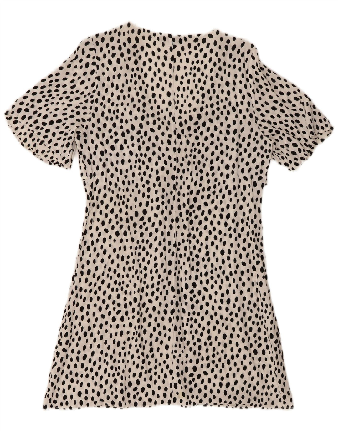 Vestido feminino Zara A-Line UK 10 pequeno branco manchado
