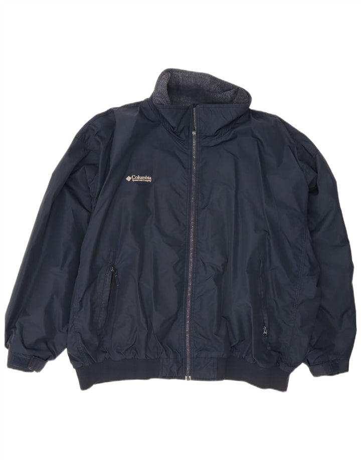 Jaqueta corta-vento masculina Columbia UK 44 2XL azul marinho