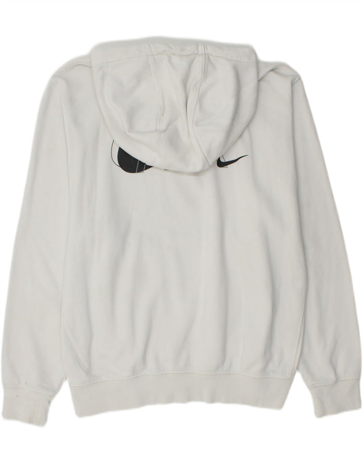 NIKE Mens Graphic Hoodie Jumper Grande Algodão Branco