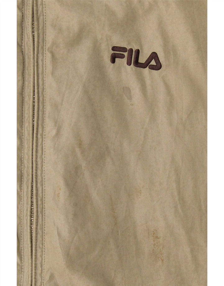 Jaqueta de chuva masculina Fila UK 40 grande poliéster cinza