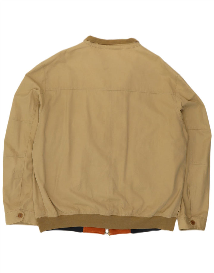 Jaqueta bomber masculina Amerigo Vespucci UK 44 2XL poliéster bege