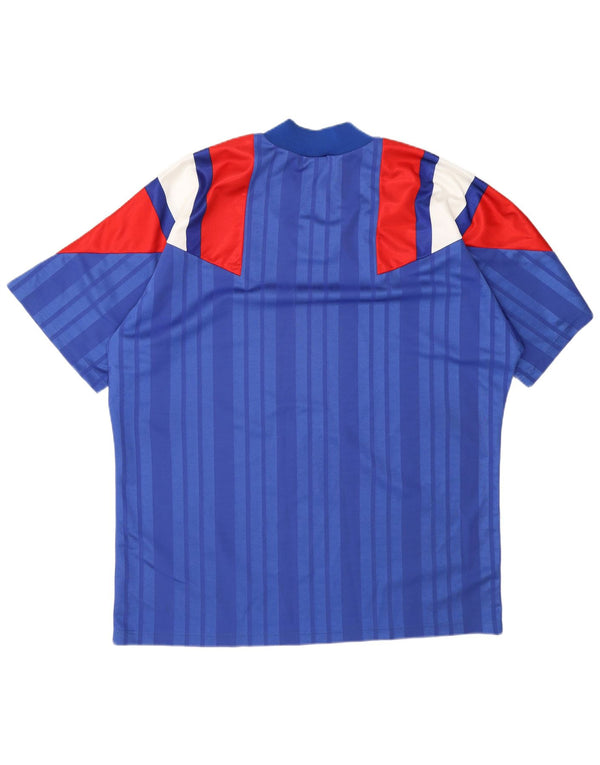 Adidas Mens França Home 1992-1993 Camisa de Futebol Reino Unido 48/50 XL Azul Esportes