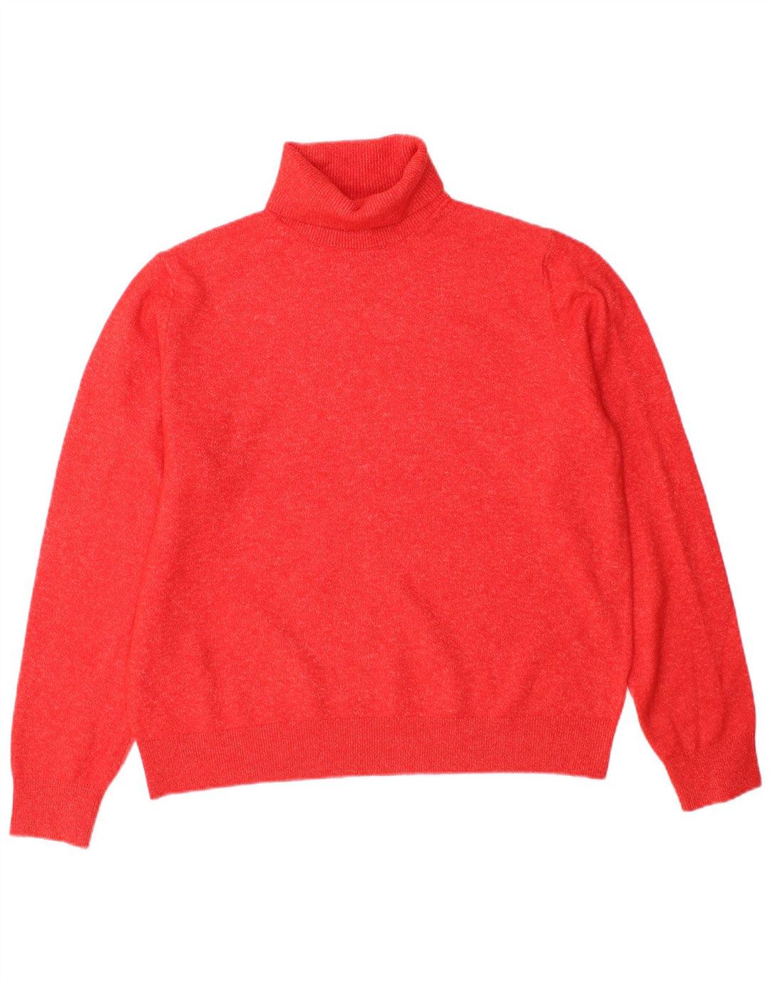 Suéter feminino Marks & Spencer com gola redonda Reino Unido 14 médio laranja