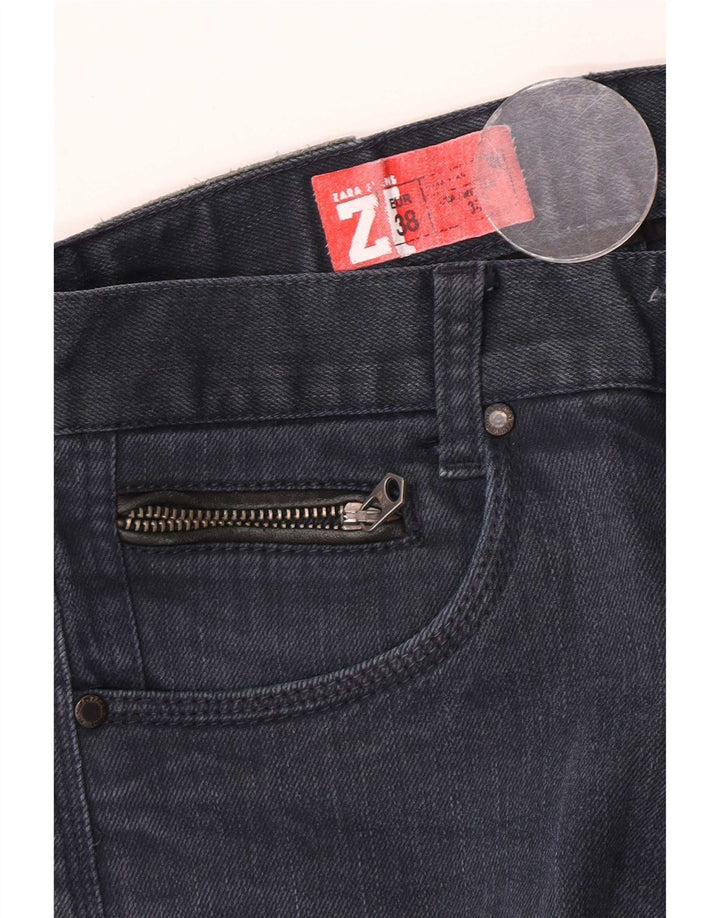 Zara Mens Slim Jeans EU 38 Pequeno W30 L34 Azul Marinho