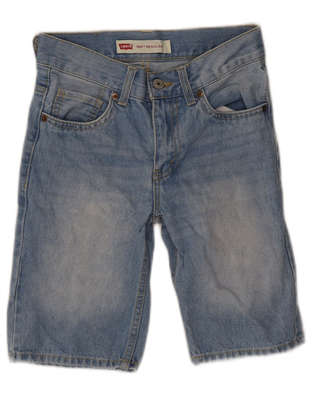 Shorts jeans Levi's Boys 505 Regular 7-8 anos W24 azul algodão