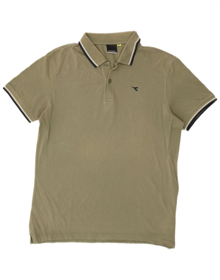 Camisa polo masculina DIADORA 2XL algodão verde