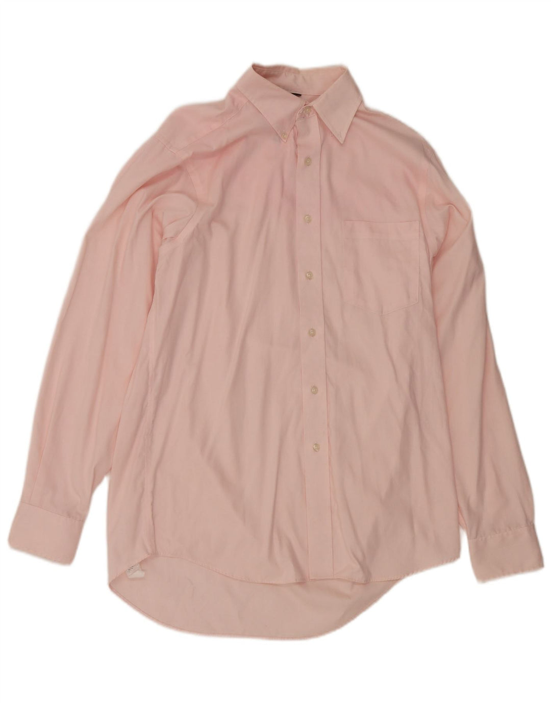 Camisa masculina Chaps Classic Fit tamanho 15 1/2 algodão rosa médio
