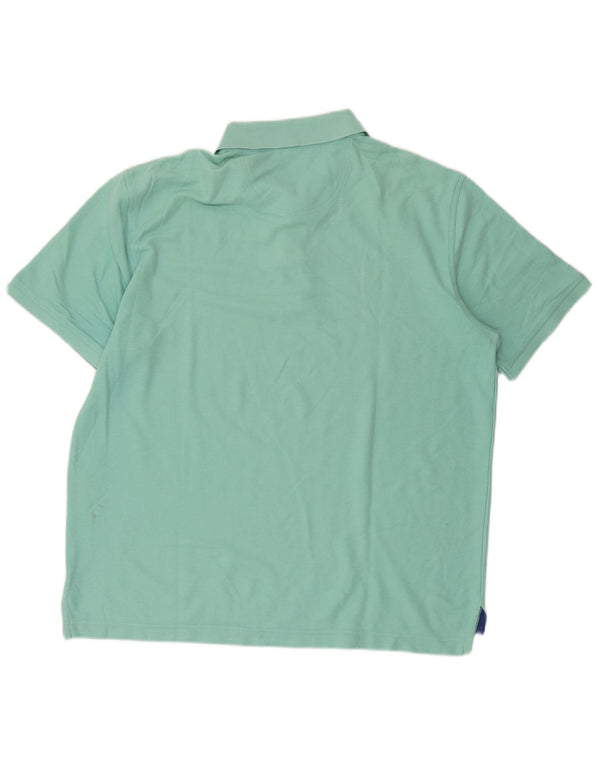Camisa polo masculina Izod grande algodão turquesa