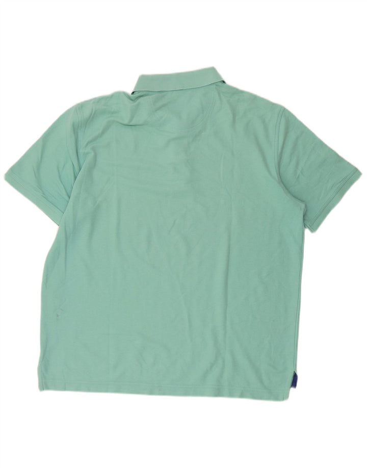 Camisa polo masculina Izod grande algodão turquesa