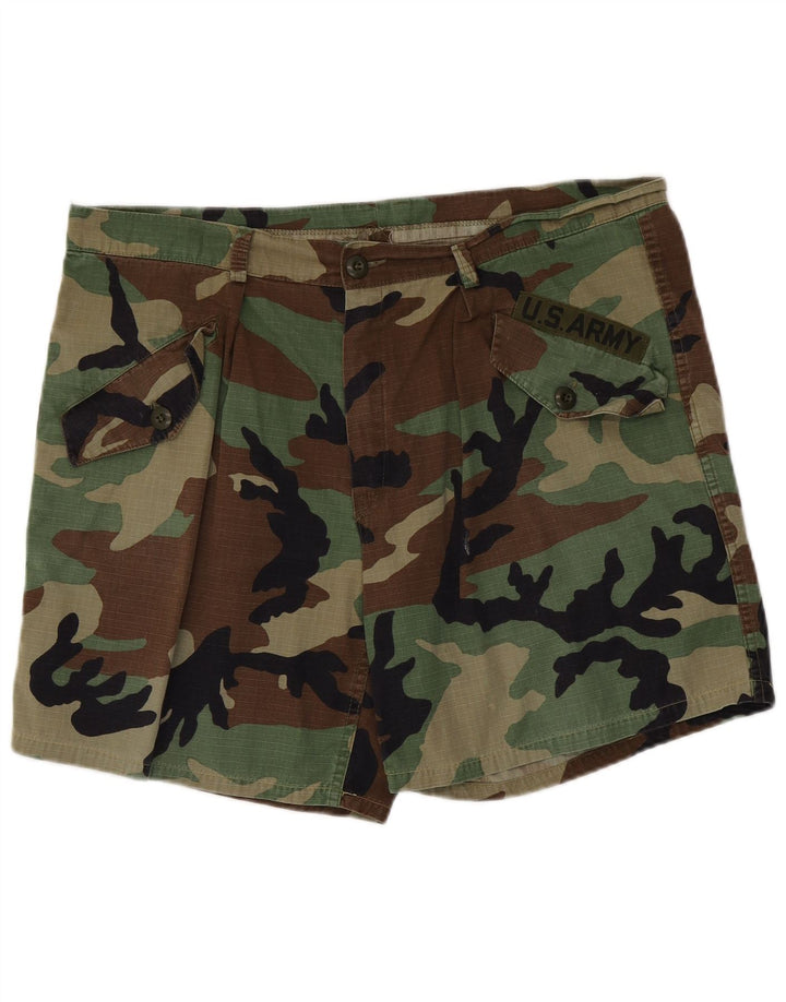 Shorts casuais masculinos VINTAGE W38 XL cáqui camuflado algodão