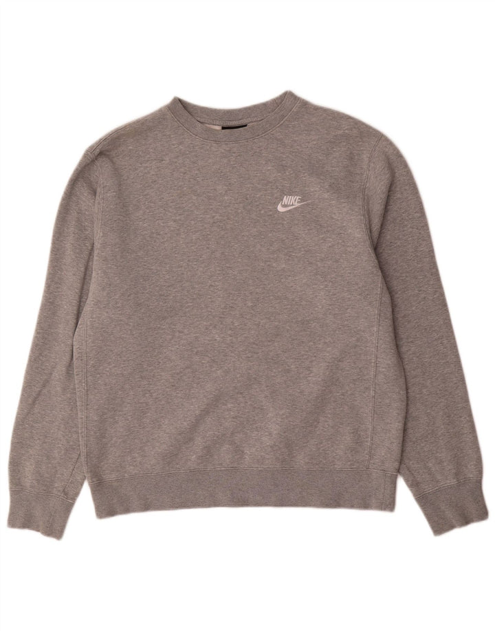 Moletom masculino Nike Jumper cinza médio algodão manchado