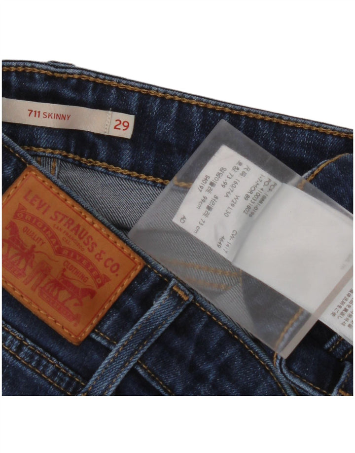 Calça jeans feminina LEVI'S 711 skinny W29 L30 azul Lyocell